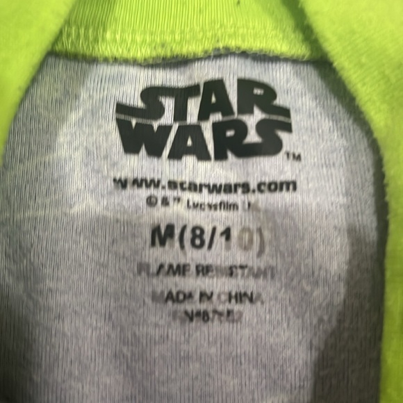 star wars fleece baby yoda pj pajama set boys m - Picture 3 of 4